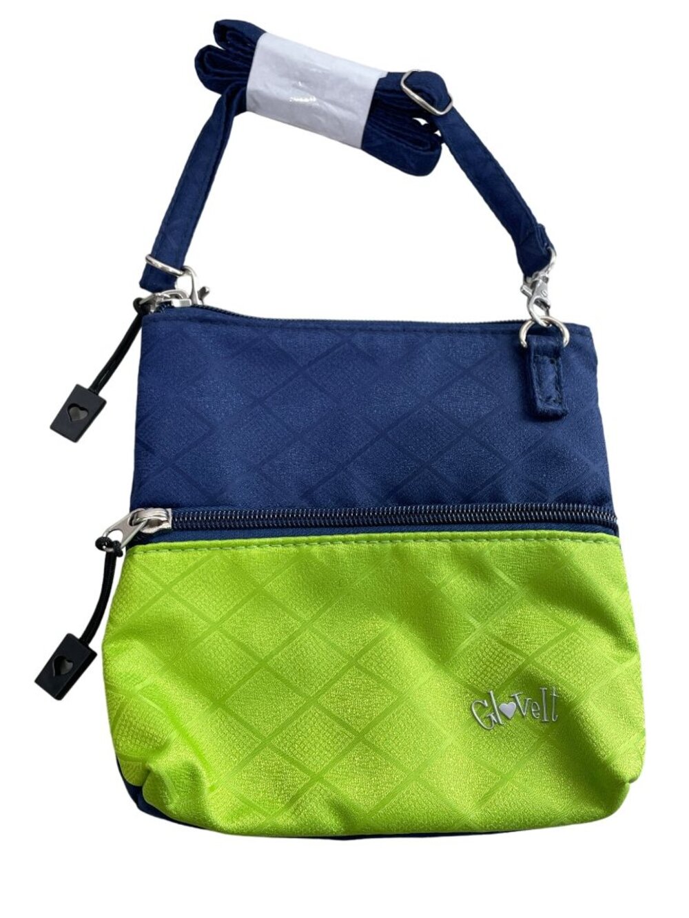 Glove it Augusta Bag One Size Double Zipper Blue Green Polyester Golf Active NEW